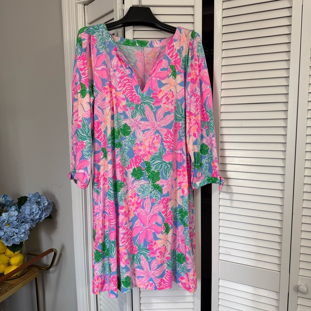 Lilly Pulitzer Cath 3/4 Sleeve Dress Multi Tigers Lair